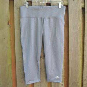 NWT Gray Adidas Workout Capris